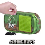 Pixie Crew Minecraft Študentský peračník zelenohnedý s malým panelom