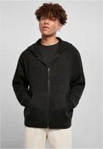 Knitted hood with zipper black