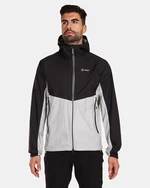 Black and white men's waterproof jacket Kilpi Hurricane-M