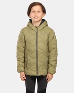 Green children's winter quilted jacket Kilpi REBEKI