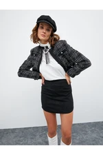 Melis Ağazat X Koton - Mini Textured A-Line Skirt