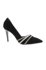 DGN Ysf-07-23y Women's Silver Stone Band Evening Dress Shoes