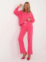 Dark pink tracksuit with oversize sweatshirt