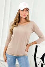 Casual dark beige blouse