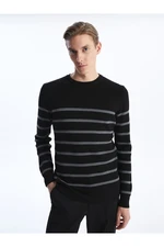 LC Waikiki Crew Neck Long Sleeve Striped Men's Knitwear Sweater