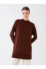 LC Waikiki Half Turtleneck Plain Long Sleeve Women's Knitwear Tunic