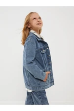 LC Waikiki Shirt Collar Girl's Jean Jacket