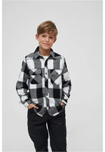 Children's plaid shirt white/black