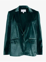 Dark green women's velvet jacket VILA Vicam - Women