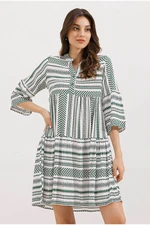 Bigdart 1975 ETHNIC PATTERN DRESS - Khaki