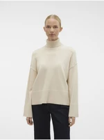 Women's cream turtleneck AWARE by VERO MODA Gisela - Women