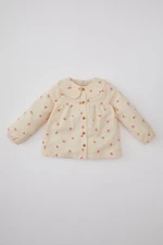 DEFACTO Baby Girl Bebe Collar Twill Floral Long Sleeve Shirt