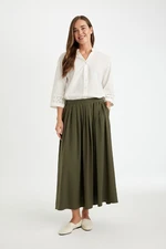 DEFACTO A Cut Basic Plain Belmando Maxi Skirt