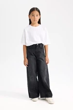 DEFACTO Girl's Wide Leg Cargo Wide Leg Pants