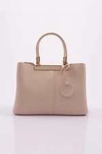 DGN E56 Women's Metal Handled Classic Bag Cream