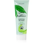 Oriflame Love Nature Organic Tea Tree & Lime hĺbkovo čistiaci gél pre mastnú a problematickú pleť 125 ml