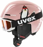 UVEX Viti Set Junior Pink Penguin 51-55 cm Cască schi