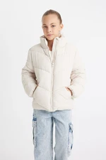 DEFACTO Girls Water Repellent Fleece Lined Puffer Jacket