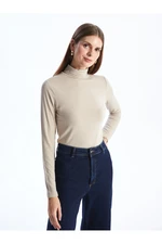 LC Waikiki High Collar Plain Long Sleeve Women's T-Shirt