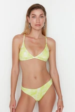 Trendyol Yellow Tie-Dye Patterned Bikini Bottoms