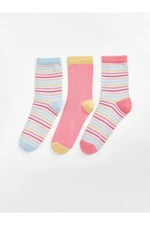 LC Waikiki 3-Piece Girls' Crew Neck Socks