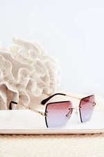 Dámské sluneční brýle se zastíněnými skly UV400 zlato-růžová