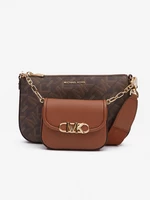 Tmavo hnedá dámska crossbody kabelka Michael Kors Parker Large MF Crossbody