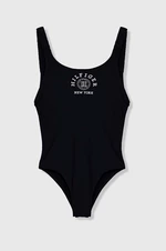 Jednodílné dětské plavky Tommy Hilfiger tmavomodrá barva