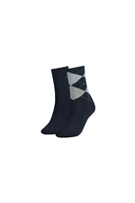 Tommy Hilfiger Socks - TH WOMEN CHECK SOCK 2P black