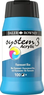 Daler Rowney System3 Farba akrylowa Fluorescent Blue 500 ml 1 szt