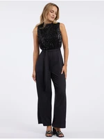 Orsay Black women's jumpsuit with sequins - Women