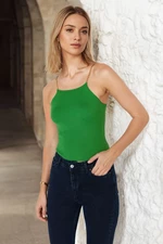 Trendyol Green Strappy Basic Top Knitwear Blouse