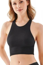 Gabriella Seamless halter rib 1203 czarny Sportovní top S/M černá