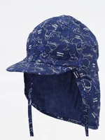 Yoclub Kids's Boys' Summer Cap With Neck Protection CLE-0118C-A100 Navy Blue