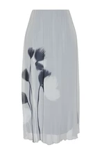 Trendyol X Artificial Wit Multi-Colored Floral Printed Lined Maxi Tulle Skirt