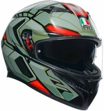 AGV K3 Decept Matt Black/Green/Red M Přilba