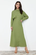 Trendyol Khaki Detailed Woven Shirt Dress