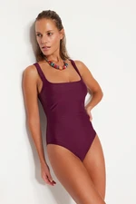 Trendyol Plum Square Collar Regular Leg Swimsuit