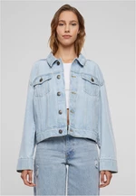 Women's oversized denim jacket from the 80s - light blue washed