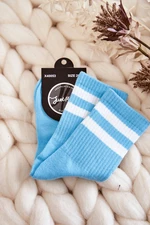 Youth Cotton Sports Socks Blue