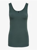 Dark Green Womens Basic Tank Top ONLY Live Love - Women