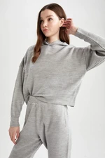 DEFACTO Oversize Fit Hooded Sweater