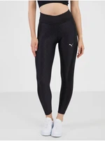 Black Womens Patterned Sport Leggings Puma Train Favorites - Women