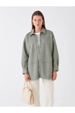 LC Waikiki Women's Jacket with a Shirt Collar Straight Long Sleeve