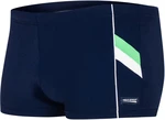 AQUA SPEED Man's Swimming Shorts Ricardo Navy Blue/White/Green Pattern 04