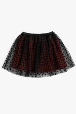 Koton Girl's Red Plaid Skirt