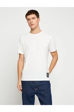 Koton Basic T-Shirts with Labels Printed on Crew Neck