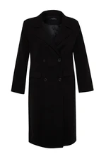 Trendyol Curve Black Pocket Flap Cachet Coat