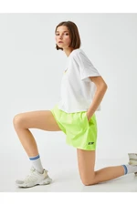 Koton Ebru Shawl Loves Neon Sports Mini Shorts.