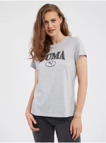 Light grey women's brindle T-shirt Puma Squad